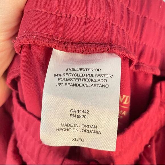 Women’s Mondetta Performance Luxury Red Cargo Straight Leg Sweatpants sz XL - Picture 3 of 7